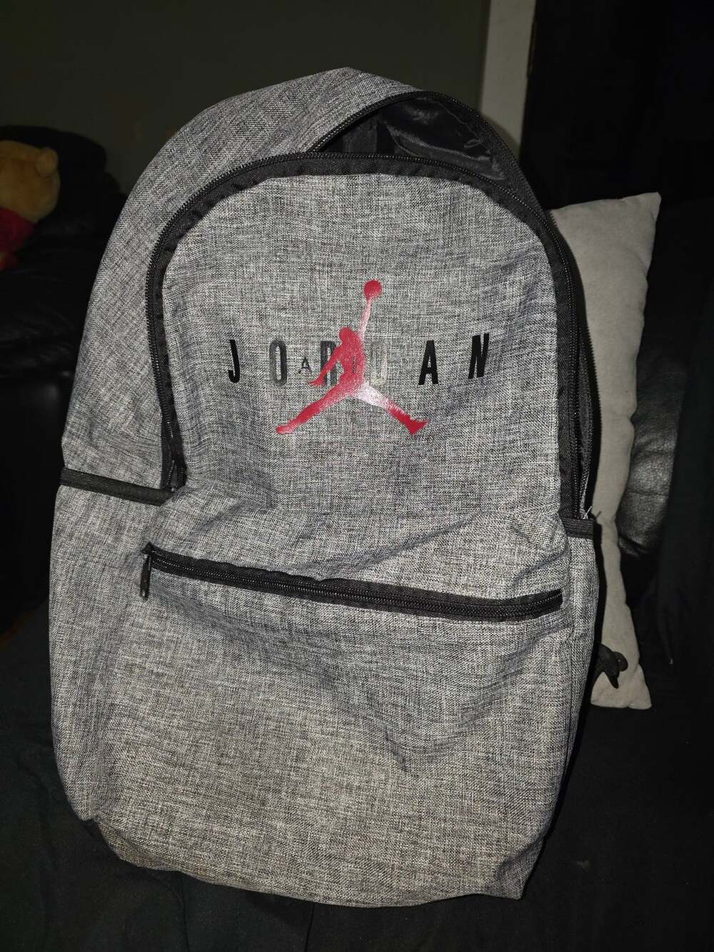 Jordan Jumpman Backpack Heather Gray Red